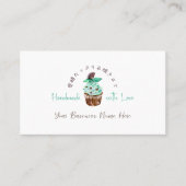 Bakery Loyalty Kaart Cupcake Chocolate Mint Elegan Visitekaartje (Voorkant)