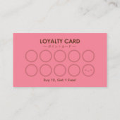 Bakery Loyalty Kaart Cupcake Roze Aardbei Schattig Visitekaartje (Achterkant)