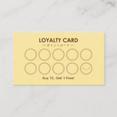 Bakery Loyalty Kaart Cupcake Sinaasappel Waterverf Visitekaartje (Achterkant)