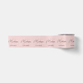 Bakery met monogramlogo roze satijnen lint (Voorkant)