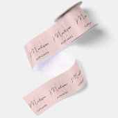 Bakery met monogramlogo roze satijnen lint (Achterkant)