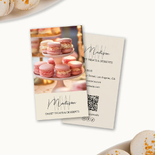 Bakery Monogram Logo Beige Visitekaartje