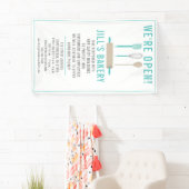 Bakery Open Blauwgroen Keuken Food Business Restau Spandoek (Insitu)