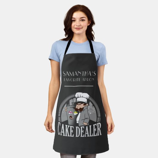 Bakery Owner Cake Dealer Funny Personalized Schort (Gedragen)