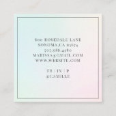 Bakery Pastry Chef Baker Square Business Card Vierkante Visitekaartje (Achterkant)