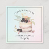 Bakery Pastry Chef Baker Square Business Card Vierkante Visitekaartje (Voorkant)