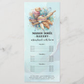 Bakery Pastry Chef Baking Catering Gold Price List Menu (Voorkant)