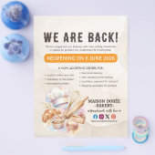 Bakery Pastry Chef Baking Catering Grand Reopening Flyer (Enkel)