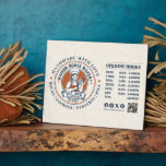 Bakery Pastry Chef Baking Catering Opening Hours Fotoplaat<br><div class="desc">This vintage-style circular logo features a cheerful female pastry chef wearing a traditional white chef's hat and apron. She is framed by a warm orange circular backdrop and holds a wire whisk in one hand and a flaky croissant in the other, symbolizing her culinary expertise. Below her, a blank, elegant...</div>