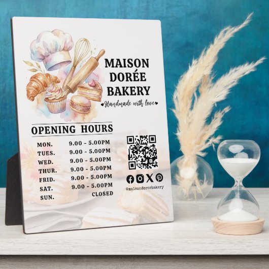 Bakery Pastry Chef Baking Catering Opening Hours Fotoplaat (Zijkant)
