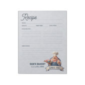 Bakery Pastry Chef Baking Recipe Page Cookbook Notitieblok (Linkerzijde)