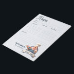 Bakery Pastry Chef Baking Recipe Page Cookbook Notitieblok<br><div class="desc">A charming 3D cartoon illustration of a friendly, portly pastry chef with a cheerful smile and a well-groomed mustache. He is dressed in a professional white chef's hat (toque), a vibrant red-and-white striped neckerchief, and blue denim overalls over a white shirt. The chef gives an enthusiastic thumbs-up while balancing a...</div>