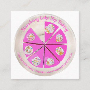 Bakery Pastry Chef Berry Cheesecake Vierkante Visitekaartje