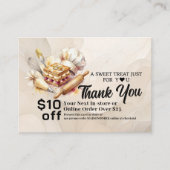 Bakery Pastry Chef Cake Baker Thank You Promo Code Kortingskaartje (Voorkant)