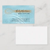 Bakery Pastry Chef | Elegant Gold Whisk Visitekaartje (Voorkant / Achterkant)