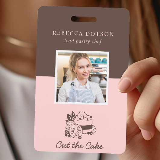 Bakery Pastry Chef Employee Foto ID Badge