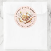 Bakery Pastry Chef Gold Baking Catering Thank You Ronde Sticker (Tas)