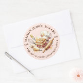 Bakery Pastry Chef Gold Baking Catering Thank You Ronde Sticker (Envelop)