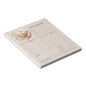 Bakery Pastry Chef Invoice Sale Order Form Receipt Notitieblok (Schuin)