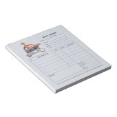 Bakery Pastry Chef Invoice Sale Order Form Receipt Notitieblok (Schuin)