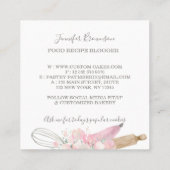 Bakery Pastry Chef mok Boho chic Vierkante Visitekaartje (Achterkant)