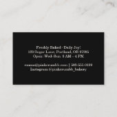 Bakery Pastry Chef Pie Logo Modern Minimalist Visitekaartje (Achterkant)