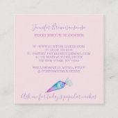 Bakery Pastry Chef uniek Vierkante Visitekaartje (Achterkant)