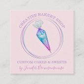 Bakery Pastry Chef uniek Vierkante Visitekaartje (Voorkant)