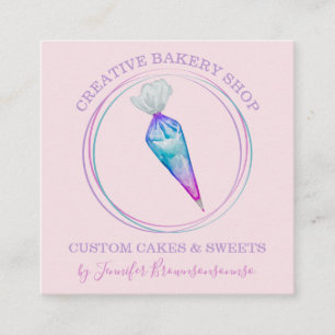 Bakery Pastry Chef uniek Vierkante Visitekaartje