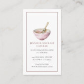 Bakery Pastry Chef Watercolor Baking Utensils Visitekaartje (Achterkant)