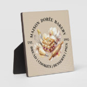 Bakery Pastry Chef Watercolor Gold Baking Catering Fotoplaat (Voorkant)