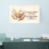 Bakery Pastry Chef Watercolor Gold Baking Catering Spandoek (Beurs)