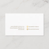 Bakery Pastry Chef Watercolor Gold Baking Catering Visitekaartje (Achterkant)