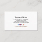 Bakery Pastry Chef Watercolor Gold Baking Catering Visitekaartje (Achterkant)