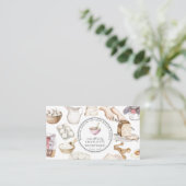 Bakery Pastry Chef Watercolor Square Business Car Visitekaartje (Staand voorkant)
