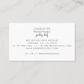 Bakery Pastry Chef Watercolor Square Business Car Visitekaartje (Achterkant)