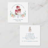 Bakery Pastry Chef Waterverf Cake Dessert Vierkante Visitekaartje (Voorkant / Achterkant)