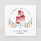 Bakery Pastry Chef Waterverf Cake Dessert Vierkante Visitekaartje (Voorkant)