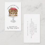 Bakery Pastry Chef Waterverf Cake Dessert Visitekaartje (Voorkant / Achterkant)