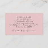 Bakery Pastry Chef Waterverf Desserts Pink Visitekaartje (Achterkant)