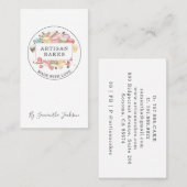 Bakery Pastry Chef Waterverf Desserts Visitekaartje (Voorkant / Achterkant)