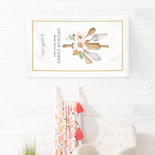 Bakery Pastry Chef Waterverf Tools Business Banne Spandoek (Insitu)