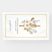 Bakery Pastry Chef Waterverf Tools Business Banne Spandoek (Horizontaal)