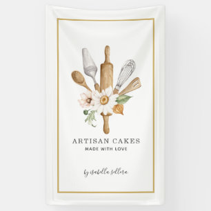 Bakery Pastry Chef Waterverf Tools Business Banne Spandoek