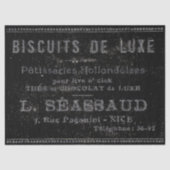 Bakery Patisserie Franse grens zwart-wit Tissuepapier (Voorkant)