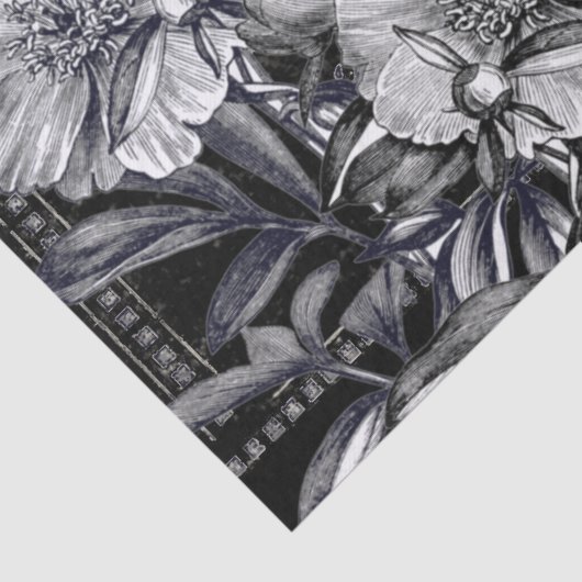 Bakery Patisserie French  Black Ad Peony Tissuepapier (Detail)