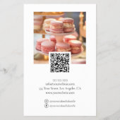 Bakery Photo Overlay Social Media QR-code Flyer (Achterkant)