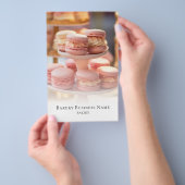 Bakery Photo Overlay Social Media QR-code Flyer (Hand)
