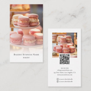 Bakery Photo Overlay Social Media QR-code Visitekaartje