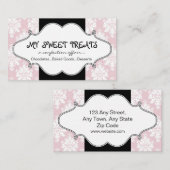 Bakery Pink Damask Visitekaartje (Voorkant / Achterkant)